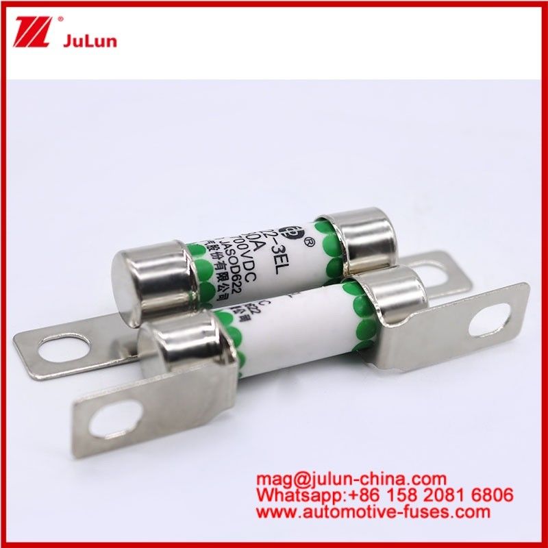 EV322 3EL 30A DC700V ट्यूबलर सिरेमिक फ्यूज इलेक्ट्रिक वाहन फ्यूज बोल्ट कनेक्शन संरचना उत्कृष्ट विरोधी कंपन विरोधी यांत्रिक सदमे विरोधी रासायनिक भार उच्च तापमान के साथ