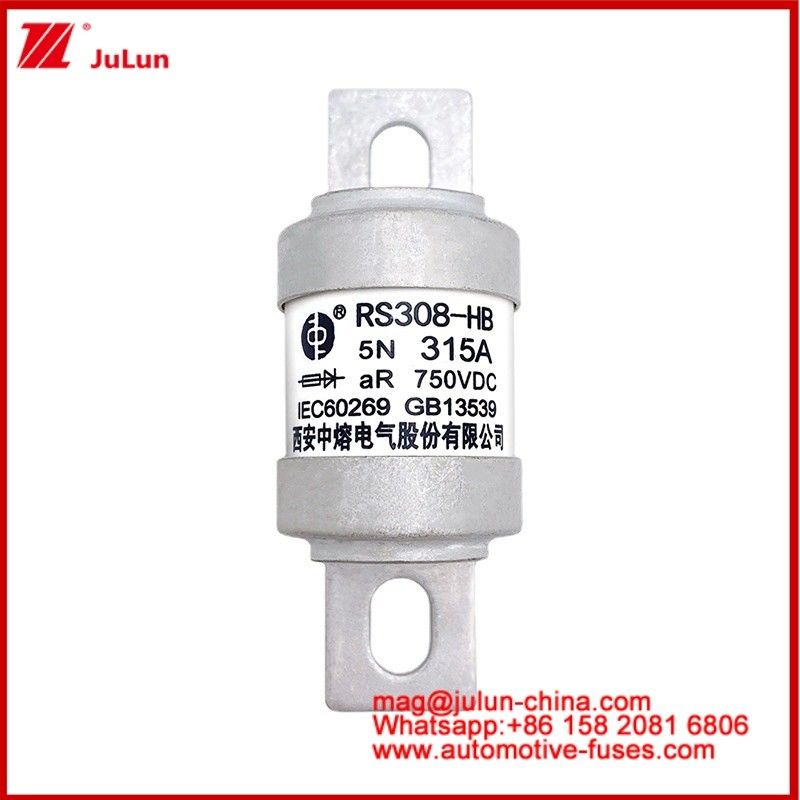 बोल्ट M6 5N 315A AR 750VDC-1 इलेक्ट्रिक वाहन फ्यूज ट्रैक्शन कैरेमिक ट्यूबलर पावर कन्वर्शन ऊर्जा भंडारण ऑनबोर्ड चार्जर