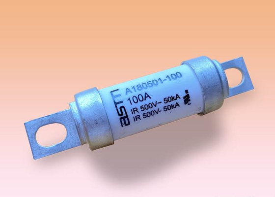 इलेक्ट्रॉनिक्स के लिए फास्ट एक्टिंग 100 Amp कार फ्यूज 500v Ac वोल्टेज सफेद रंग