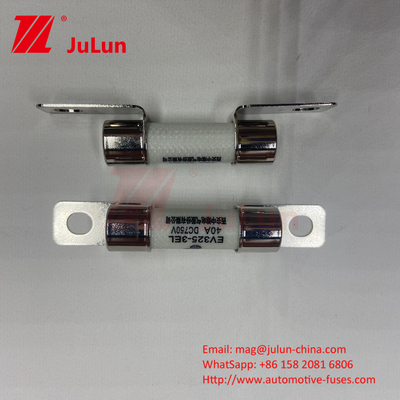 ISO8820 ऑटोमोटिव सिरेमिक बोल्ट-माउंट फ्यूज 30A 40A 50A 750VDC 10*38mm EV325