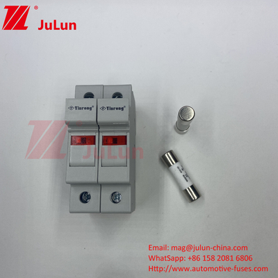 PV-30 CE TUV 10*38mm Dc 6A 8A 10A 12A 15A 20A 25A 32A PV सौर Dc 1000V फ्यूज के साथ फ्यूज धारक बॉक्स के साथ संकेत