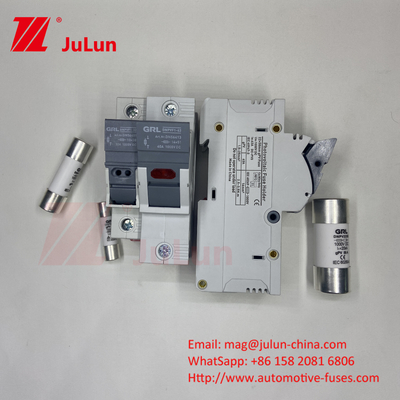 SeanRo सौर पीवी Din रेल फ्यूज धारक फ्यूज लिंक के लिए 10*38 मिमी 1000V 15amp डीसी फ्यूज 25A