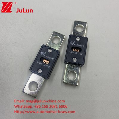 EV320-5X 100A 70VDC सिरेमिक कार फ्यूज इलेक्ट्रिकल विशेषताएं 1.0In 4 घंटे 3.0In 10s अधिकतम