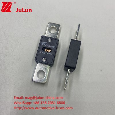 51 मिमी छेद दूरी EV320-5X 125A 70VDC जीबी/टी31465.5-2015 प्रमाणन और 70VDC रेटेड वोल्टेज के साथ सिरेमिक ऑटोमोटिव फ्यूज