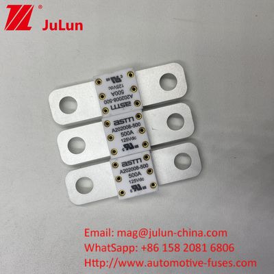 कार बैटरी में ASTM 250A 125V सिरेमिक सफेद रंग फ्यूज