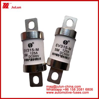 EV315-M 5M 125A HS 500VDC ट्रक भारी ट्यूबलर इलेक्ट्रिक वाहन फ्यूज निरंतर तांबा उपयोग श्रेणी EV के साथ