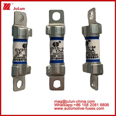 EV315-M 15A 500VDC GR सिरेमिक ट्यूब ऑटोमोटिव ट्यूबलर फ्यूज सर्किट संरक्षण पर्यावरण विश्वसनीयता ISO8820 के अनुरूप है
