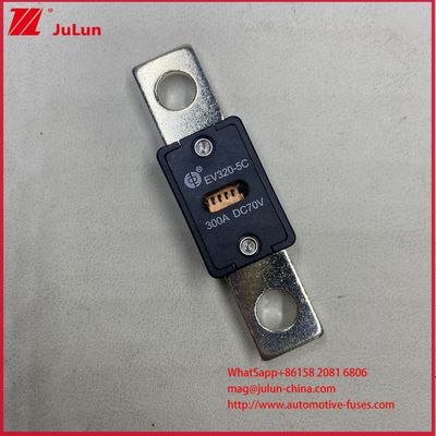 100A DC70V अत्याधुनिक इलेक्ट्रिक वाहन फ्यूज EV320-5C 5X 150A 300A DC70V सिरेमिक बॉडी सामग्री और 6KA अधिकतम ब्रेकिंग करंट के साथ फास्ट चार्जिंग