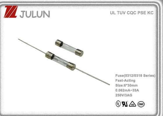 सिरेमिक ट्यूब के साथ 50mA 0.05A 250V 5 * 20 मिमी फास्ट एक्टिंग फ्यूज