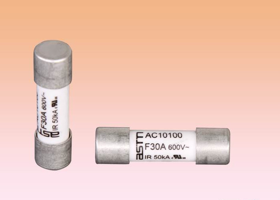 सीसीसी 600VAC / DC 10x38mm उच्च वोल्टेज सिरेमिक फ्यूज